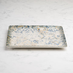 Square Platter With Foot | Porcelain, Palma | Pack of 6
