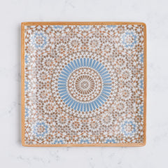 Square Platter With Foot | Porcelain, Pack of 6