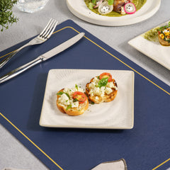 Square Platter With Foot | 6.2", Porcelain | Pack of 12