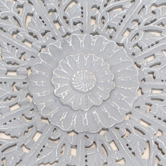 Mandala Wall Decor | Handcarved Wood Wall Art Panel, 48x48"