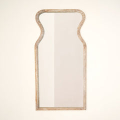 Decorative Full-Length Floor Mirror with Mango Wood Frame, 32X70"