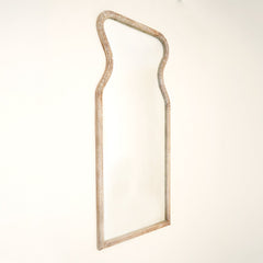 Decorative Full-Length Floor Mirror with Mango Wood Frame, 32X70"