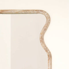 Decorative Full-Length Floor Mirror with Mango Wood Frame, 32X70"