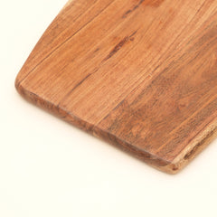 Acacia Wood Handmade Cutting Board with Handle, 7x0.75x16.5"