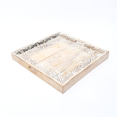 White Vine Tray | Hand-Carved | Mango Wood