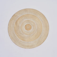 Wooden Wall Decor | Hand Carved Round Wall Accent | 36" Handmade Solid Wood Wall Art | Living Room, Bedroom & Entryway