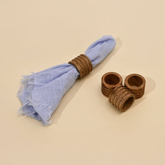 Elegant Wooden Napkin Rings | Set of 4 | Perfect for Dining