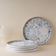 Short Rim Stackable Plate | Set of 4 | Porcelain