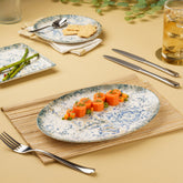 Oval Plate With Foot | Porcelain, 12.59", Pack of 6