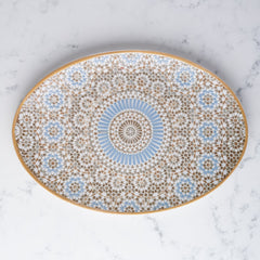Oval Plate with Foot | Porcelain, Pack of 12 | 11"