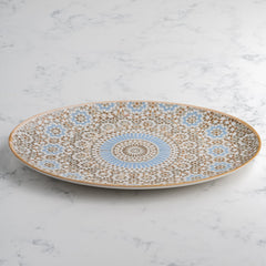 Oval Plate with Foot | Porcelain, Pack of 12 | 11"