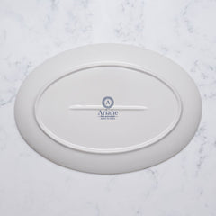 Plate Oval With Foot | Porcelain, 12.59" | Pack of 12