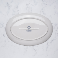 Oval Plate with Foot | Porcelain, 12,59" | Pack of 12
