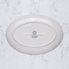 Premium Oval Plate with Foot | 12.59" | Porcelain | Set of 6