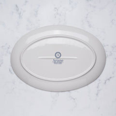 Premium Oval Plate with Foot | 11" | Porcelain | Set of 12