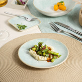 Modern Porcelain Rimless Dinner Plate | Pack of 6