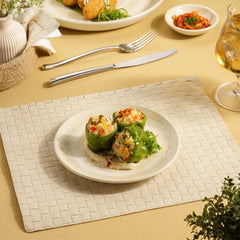 Elegant Round Rimless Plate | Porcelain | Set of 12