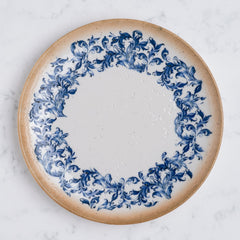 Porcelain Round Rimless Plate | Amalfi | Set of 6