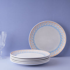 Round Rimless Plates | Porcelain, Set of 6