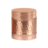 Hudson Copper Stainless Steel Vanity Jar | Stylish Storage for Cotton Swabs,Sponges & Bath Salts | Decorative Canister for Bathroom,Bedroom | Copper