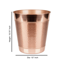 nu steel Metal Wastebasket, 7Qt, Copper Finish
