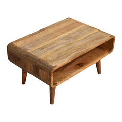 Solid Wood Media Unit, Open Slot, Oak-ish, Light Brown