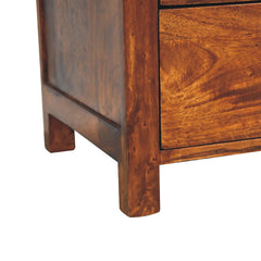 Naya Nightstand, 3-Drawers, Chestnut Brown