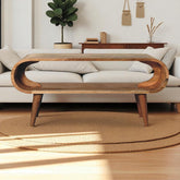 Amaya Nordic Style Oak-ish Coffee Table, Nordic Lega, Open storage