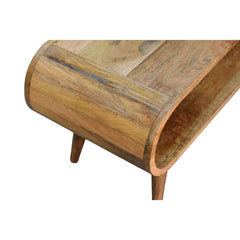 Amaya Nordic Style Oak-ish Coffee Table, Nordic Lega, Open storage