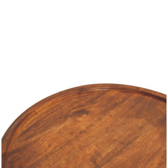 Solid Wood, Chestnut Plate Coffee Table, Dark Brown