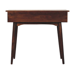 Solid Wood California Walnut Hallway 2-Drawer Console Table, Nordic Legs, Brown