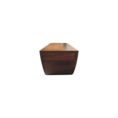 Solid Wood Crescent Floating Wall Shelf, Brown