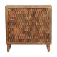 Solid Wood Marbella Cabinet,Brown,2-Drawers