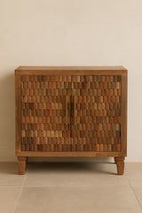 Solid Wood Marbella Cabinet,Brown,2-Drawers