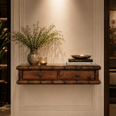 Bamboo Two Drawer Console Table