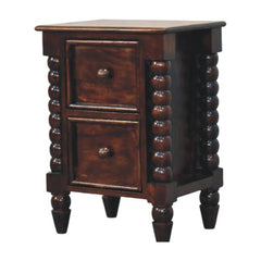 Solid Wood Spindle Duo Bedside