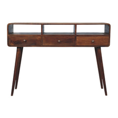 Solid Wood Three Drawer Console Table