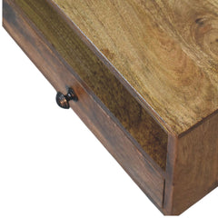 Solid Wood Amber Open Media Unit