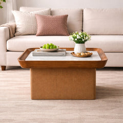 Solid Wood Marble Top Chatai Coffee Table