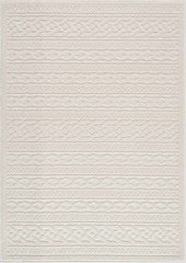 Fadey White 3D Washable Rug