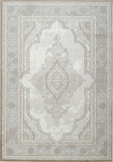 Traditional Vintage Persian Medallion Bordered Cream & Gold Area Rug, Runner & Round Rug – MR226A Cream/Gold