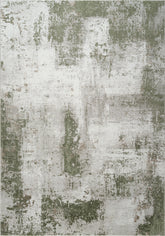 Modern Abstract Watercolor Distressed Cream & Green Area Rug, Runner & Round Rug – MR259A Cream/Green