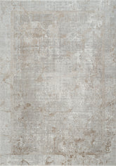Modern Abstract Marble Crackle Bordered Cream & Gold Area Rug, Runner & Round Rug – MR334A Cream/Gold
