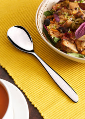 Stainless Steel Dessert Spoon Set | 7.6", Silver, 12 Pcs
