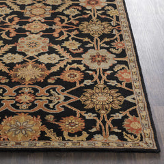 Salix Hand Tufted Black Wool Rug