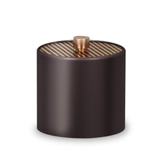 Selma Stainless Steel Vanity Jar | Stylish Storage for Cotton Swabs,Sponges & Bath Salts | Decorative Canister for Bathroom,Bedroom | Copper & Orb