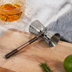 Stainless Steel Jigger | Oil Rubbed Bronze & Copper Finish | 3x1x7" | Cocktail Measure | Bar Tool