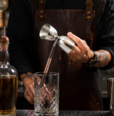 Stainless Steel Jigger | Oil Rubbed Bronze & Copper Finish | 3x1x7" | Cocktail Measure | Bar Tool