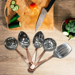 5-Piece Stainless Steel Kitchen Utensil Set | Professional & Premium Cookware Tools