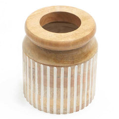 Vase | Decorative Handcrafted Accent Wood Vase | Rustic & Boho Style | Living Room, Bedroom & Entryway